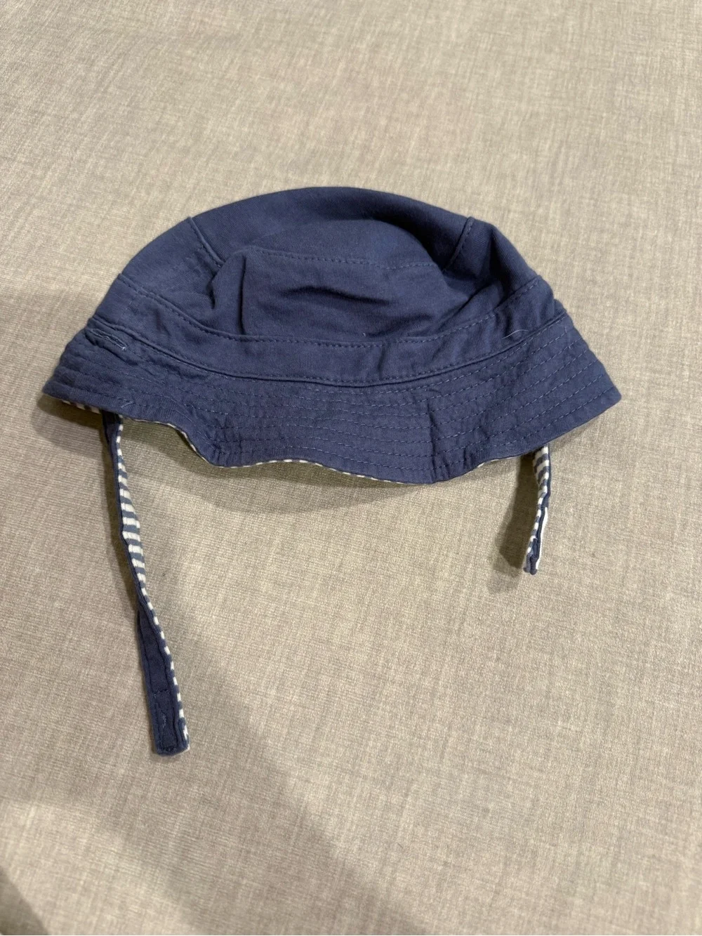 OshKosh B'gosh Navy & White Striped Infant Bucket Hat